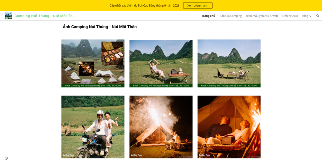 Khách hàng Camping Núi Thủng
